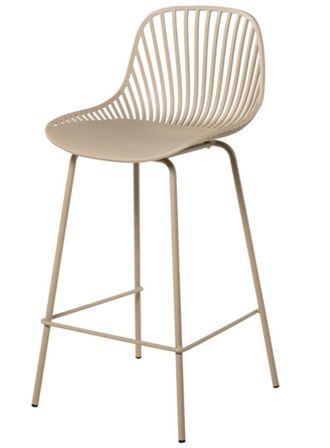 Tabouret métal et assise en polypropylène TYPHON - Hauteur d'assise 66 cm