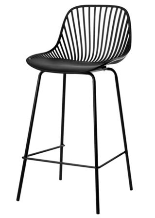 Tabouret métal et assise en polypropylène TYPHON - Hauteur d'assise 66 cm