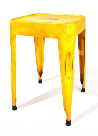 Tabouret métal jaune Tara - Lot de 4