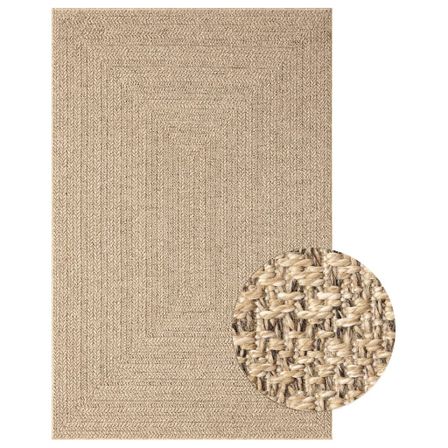 Tapis 160x230 cm aspect jute intérieur et extérieur