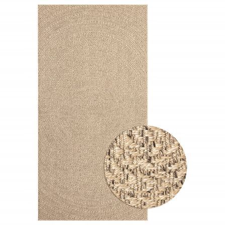 Tapis 80x150 cm aspect jute intérieur et extérieur