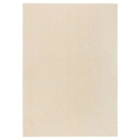 Tapis à poils courts 240x340 cm Crème