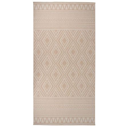 Tapis à tissage plat d'extérieur 100x200 cm Rayures brunes