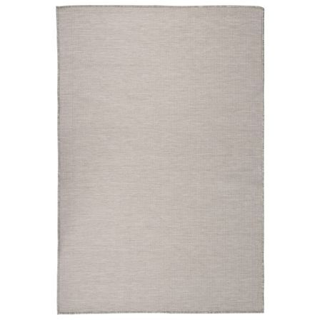 Tapis à tissage plat d'extérieur 120x170 cm Taupe
