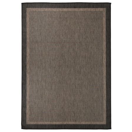 Tapis à tissage plat d'extérieur 140x200 cm Marron foncé