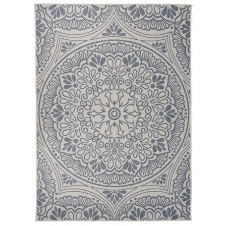 Tapis à tissage plat d'extérieur 200x280 cm Motif bleu