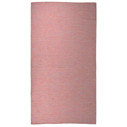 Tapis à tissage plat d'extérieur 80x150 cm Rouge