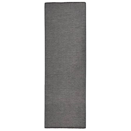 Tapis à tissage plat d'extérieur 80x250 cm Gris
