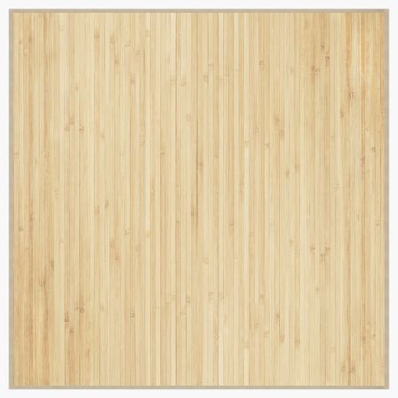 Tapis carré naturel clair 100x100 cm bambou