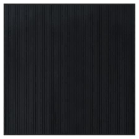 Tapis carré noir 100x100 cm bambou