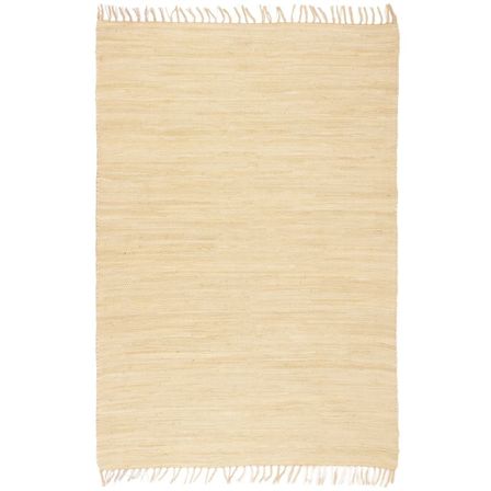 Tapis Chindi Coton tissé à la main 200 x 290 cm Crème