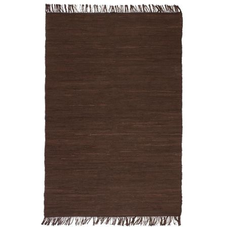 Tapis Chindi Coton tissé à la main 200 x 290 cm Marron 2