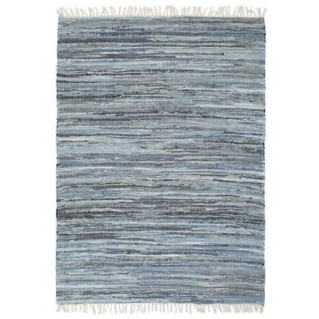Tapis Chindi tissé à la main Denim 200x290 cm Bleu
