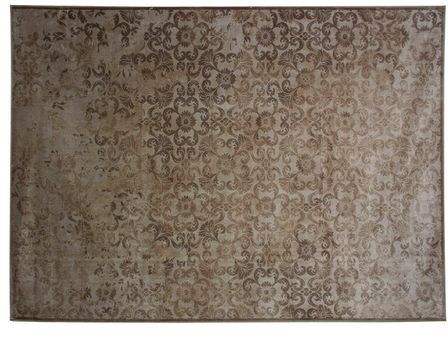 Tapis colonial en viscose beige Delice