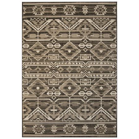 Tapis d'extérieur/d'intérieur Aspect sisal 80x150cm Géométrique