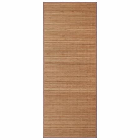 Tapis en bambou brun à latte Rectangulaire 80 x 300 cm