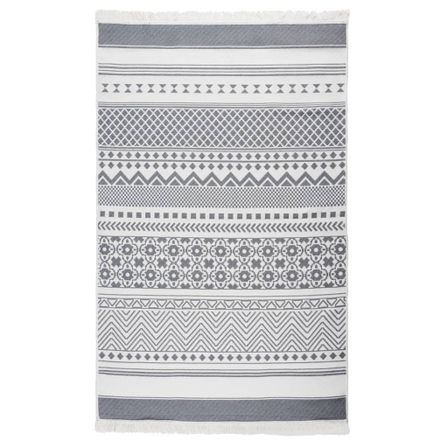 Tapis Gris et blanc 120x180 cm Coton