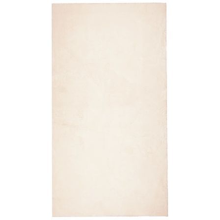 Tapis HUARTE à poils courts doux et lavable beige 60x110 cm