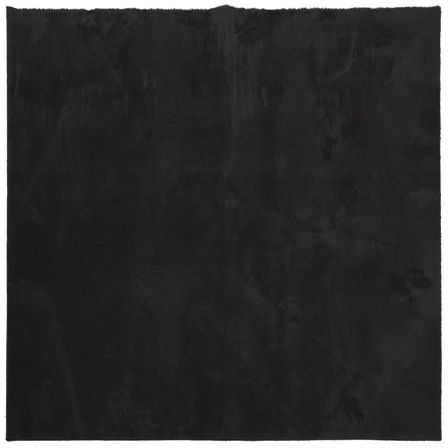 Tapis HUARTE à poils courts doux et lavable noir 160x160 cm