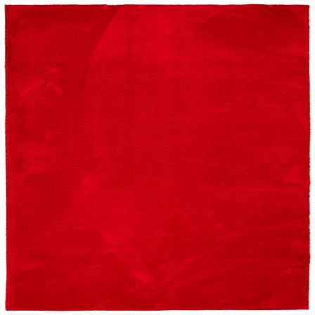 Tapis HUARTE à poils courts doux et lavable rouge 160x160 cm