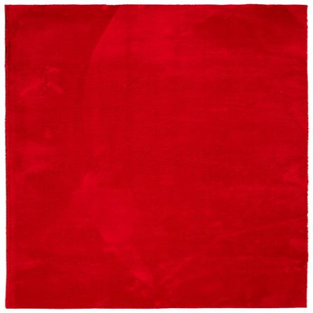Tapis HUARTE à poils courts doux et lavable rouge 200x200 cm