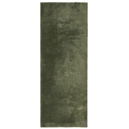 Tapis HUARTE à poils courts doux et lavable vert forêt 80x200cm