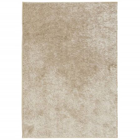 Tapis ISTAN à poils longs aspect brillant beige 160x230 cm