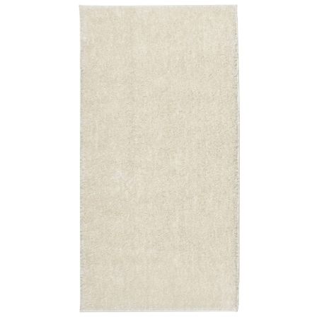 Tapis ISTAN à poils longs aspect brillant crème 100x200 cm