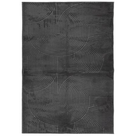 Tapis IZA poils courts style scandinave anthracite 140x200 cm