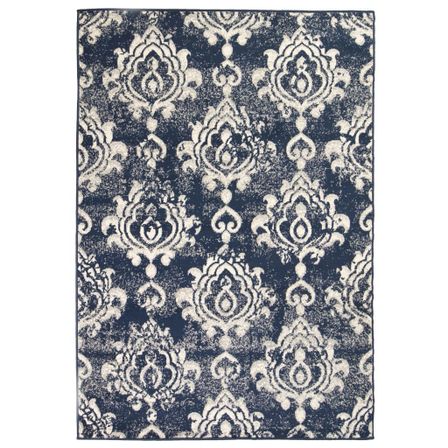 Tapis moderne Design de cachemire 80 x 150 cm Beige / Bleu
