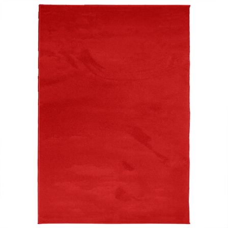 Tapis OVIEDO à poils courts rouge 140x200 cm