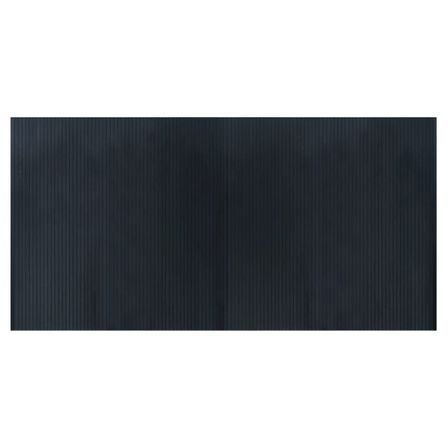 Tapis rectangulaire gris 100x200 cm bambou