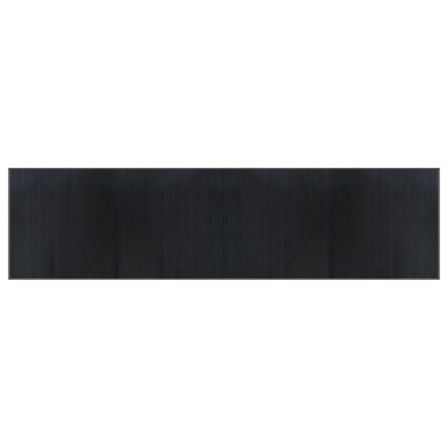 Tapis rectangulaire gris 100x400 cm bambou