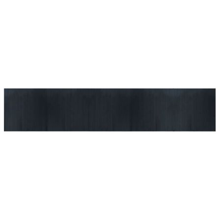 Tapis rectangulaire gris 100x500 cm bambou