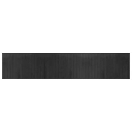 Tapis rectangulaire gris 60x300 cm bambou