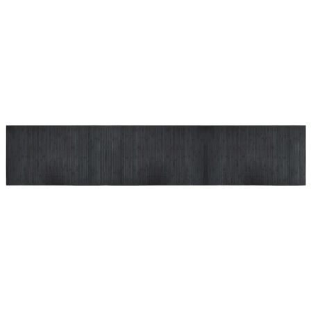 Tapis rectangulaire gris 60x300 cm bambou