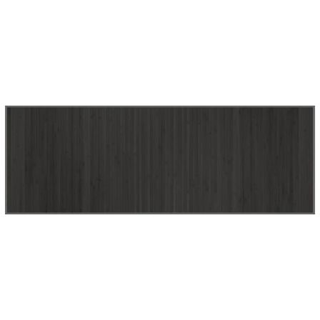 Tapis rectangulaire gris 70x200 cm bambou