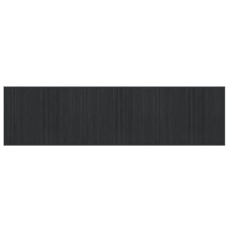 Tapis rectangulaire gris 80x300 cm bambou