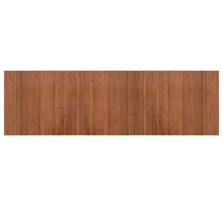 Tapis rectangulaire marron 60x200 cm bambou
