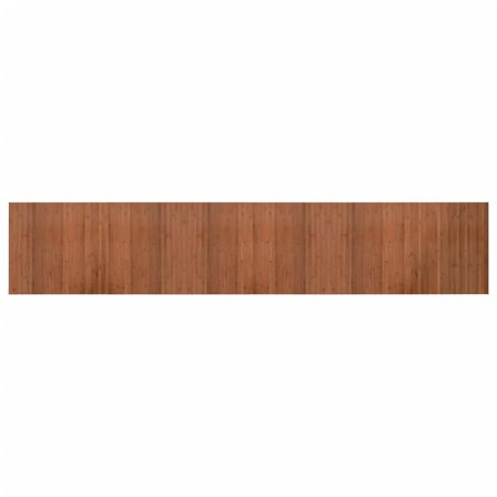 Tapis rectangulaire marron 60x300 cm bambou