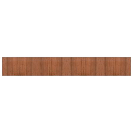 Tapis rectangulaire marron 60x400 cm bambou