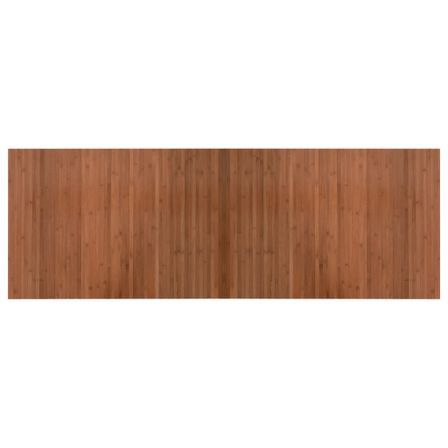 Tapis rectangulaire marron 70x200 cm bambou