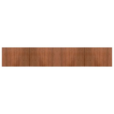 Tapis rectangulaire marron 70x400 cm bambou