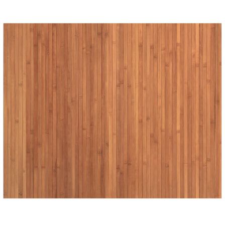 Tapis rectangulaire marron 80x100 cm bambou