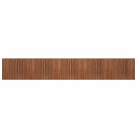 Tapis rectangulaire marron 80x1000 cm bambou