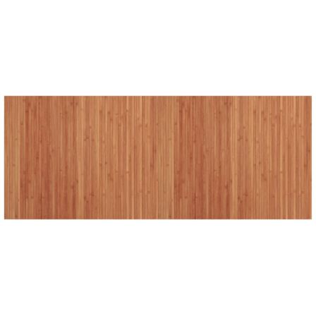 Tapis rectangulaire marron 80x200 cm bambou