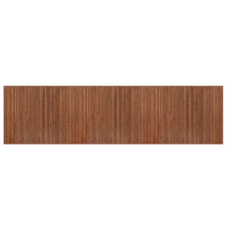 Tapis rectangulaire marron 80x300 cm bambou