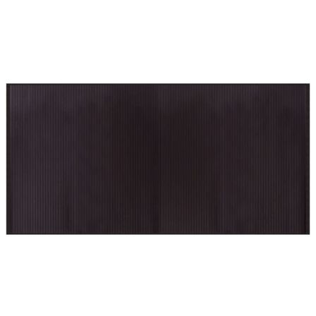 Tapis rectangulaire marron foncé 100x200 cm bambou