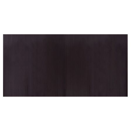 Tapis rectangulaire marron foncé 100x200 cm bambou