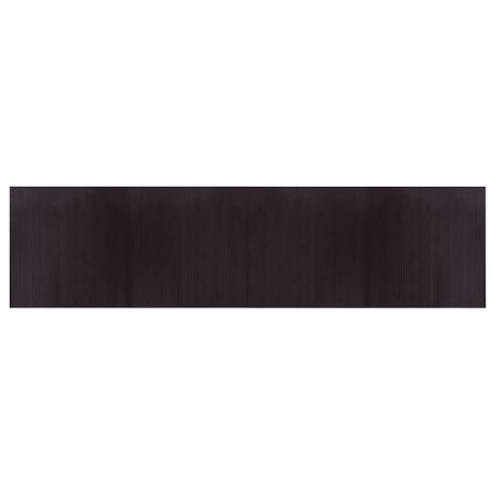 Tapis rectangulaire marron foncé 100x400 cm bambou